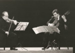 Stefano Cardi con Ruggiero Ricci. Roma, Teatro Valle 1992