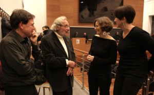 2015. Roma. Luis Bacalov. Con Daniela Troilo, Laura Polimeno e Stefano Cardi.